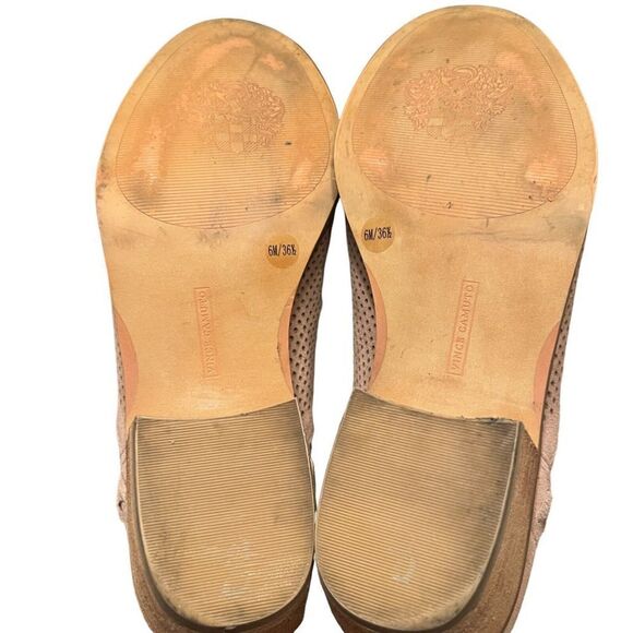 Vince Camuto Perforated Suede Ankle Booties Palmina Beige Size 6 - Picture 6 of 7